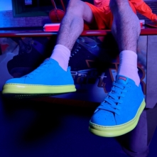 Camper Runner Mens Sneakers US-02152 Neon Blue Online